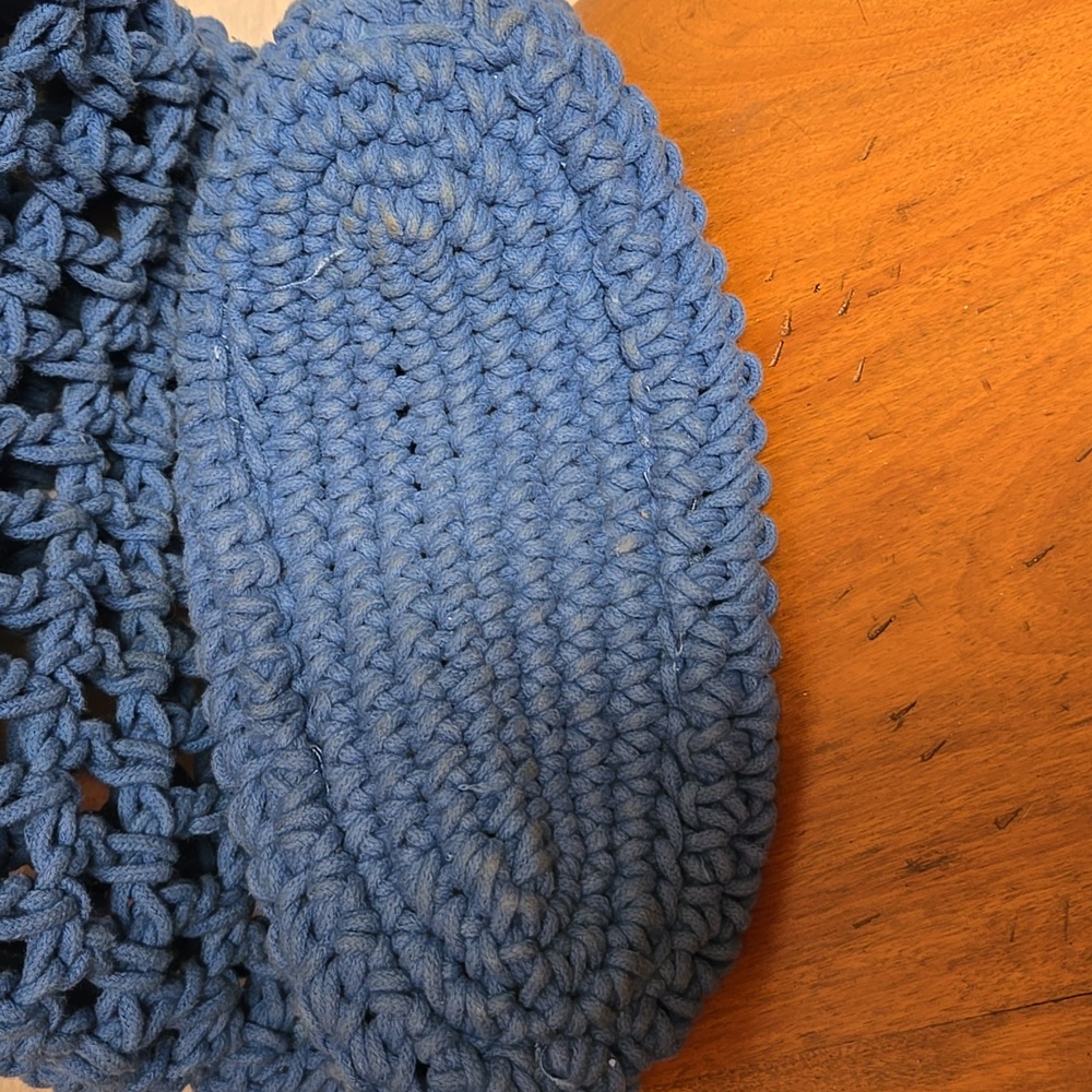 J. Crew Blue Crochet Tote Bag - Picture 4 of 4